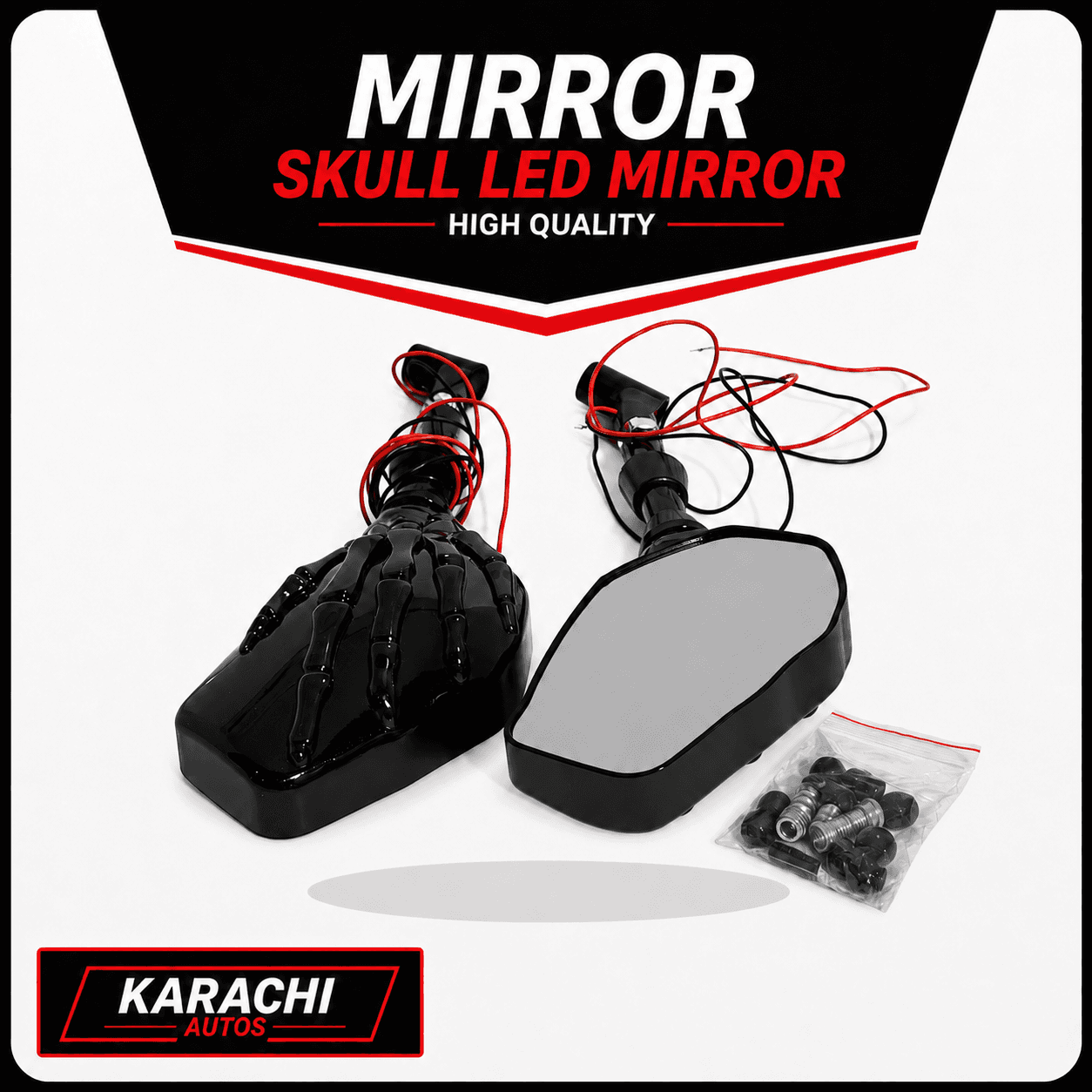 Skull LED Motorcycle Mirror 